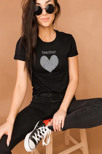 Necklaces Wildberry Waves Teacher Heart Tee
