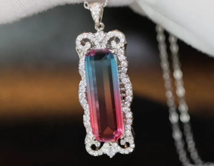 Necklaces Womens Necklace Aquamarine Diamond Necklace Blue Diamond Pendant Pink Diamond Pendant Pink Diamond Necklace Rectangle Necklace Lab Diamonds London