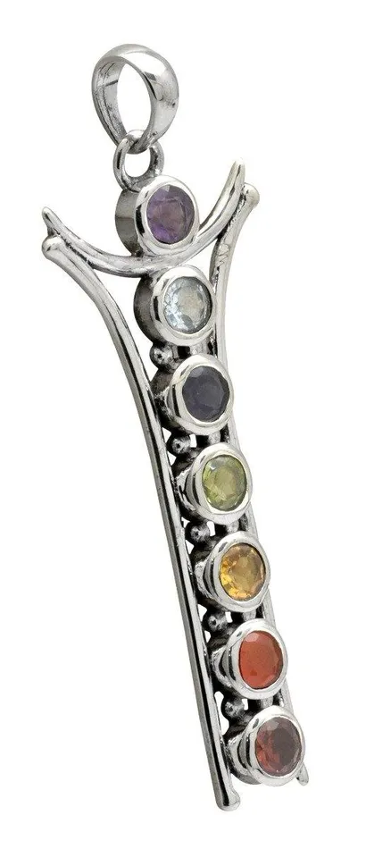 Necklaces YoTreasure 2 Chakra 925 Solid Sterling Silver Pendant Necklace With Chain