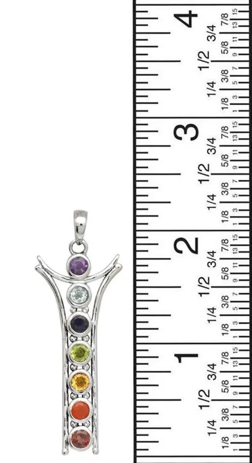 Necklaces YoTreasure 2 Chakra 925 Solid Sterling Silver Pendant Necklace With Chain