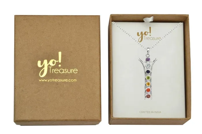 Necklaces YoTreasure 2 Chakra 925 Solid Sterling Silver Pendant Necklace With Chain