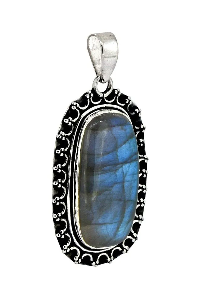 Necklaces YoTreasure Labradorite Solid 925 Sterling Silver Pendant 2