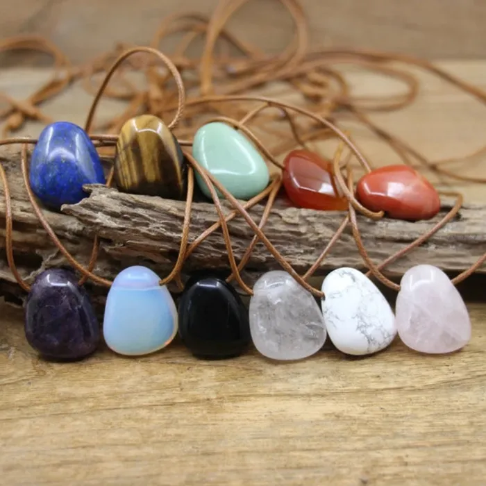 QingChengJewelry Store Necklaces Natural Stone Crystal Necklace