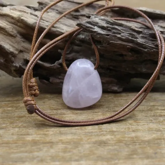 QingChengJewelry Store Necklaces Natural Stone Crystal Necklace