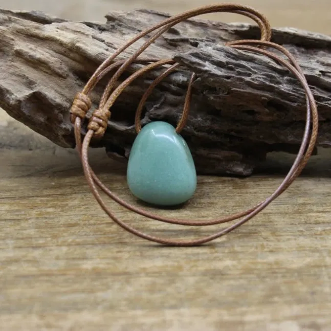 QingChengJewelry Store Necklaces Natural Stone Crystal Necklace