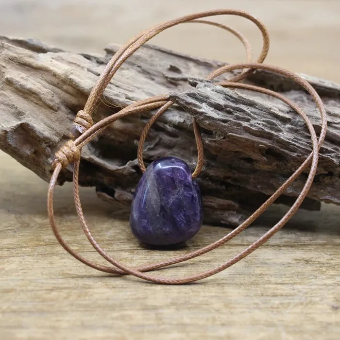 QingChengJewelry Store Necklaces Natural Stone Crystal Necklace