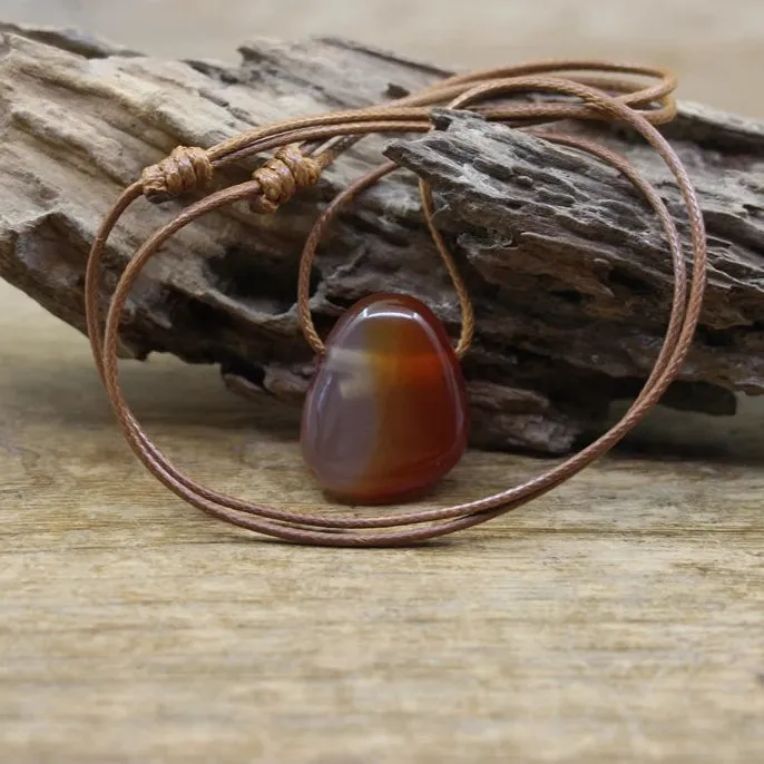 QingChengJewelry Store Necklaces Natural Stone Crystal Necklace