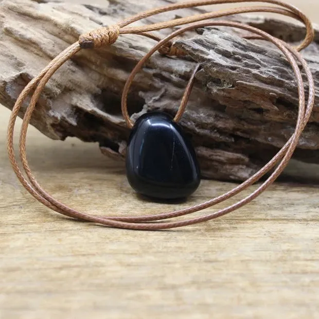 QingChengJewelry Store Necklaces Natural Stone Crystal Necklace