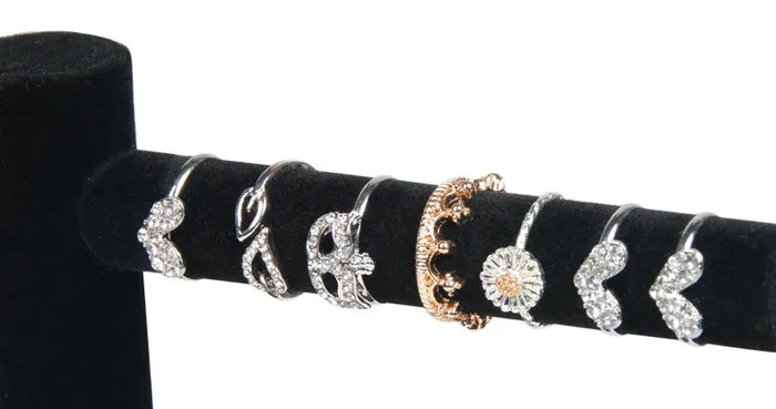 Rings 2 Tier Black Velvet Earring and Ring Jewelry Display JPIDisplay Rings 2 Tier Black Velvet Earring and Ring Jewelry Display JPIDisplay