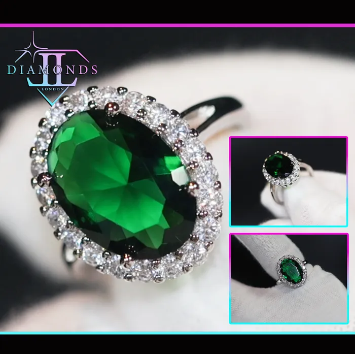 Rings Lab Diamonds London Green Diamond Ring Emerald green oval diamond ring