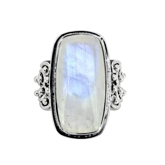 Rings Rainbow Moonstone Solid 925 Sterling Silver Ring YoTreasure