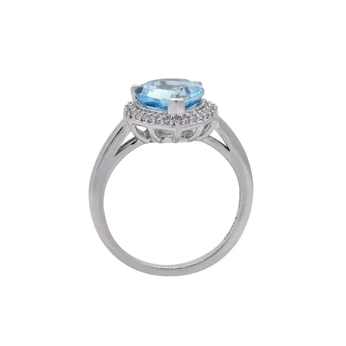 Rings YoTreasure 361 Ct Sky Blue Topaz Solid 925 Sterling Silver Ring Jewelry