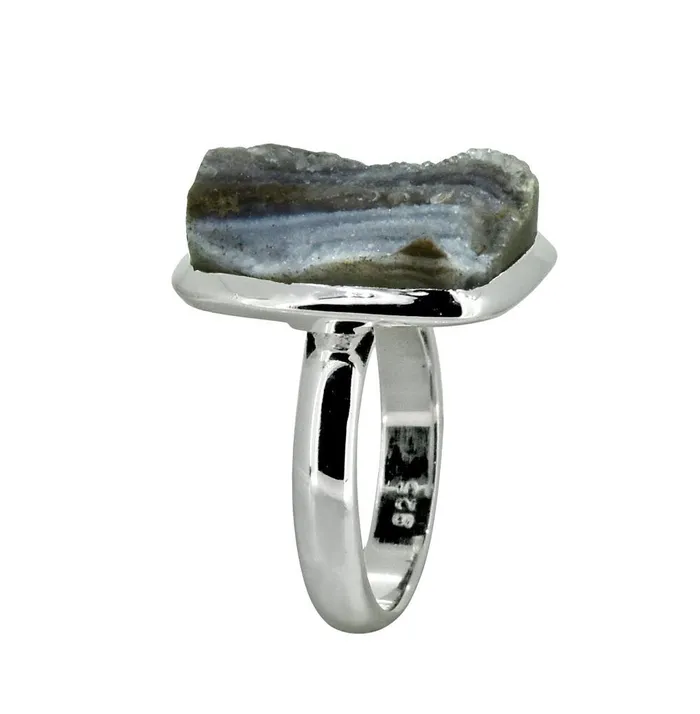 Rings YoTreasure Desert Druzy Solid 925 Sterling Silver Ring Jewelry