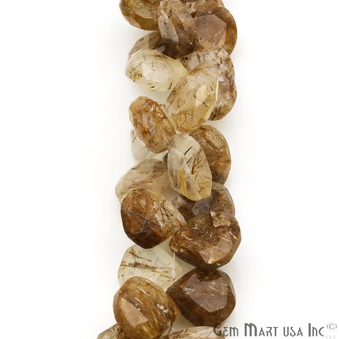 Rutilated Quartz Heart Beads 8 Inch Gemstone Strands Drilled Strung Briolette Beads Heart Shape 15mm GemmartUSA Necklaces Rutilated Quartz Heart Beads 8 Inch Gemstone Strands Drilled Strung Briolette Beads Heart Shape 15mm GemmartUSA Necklaces