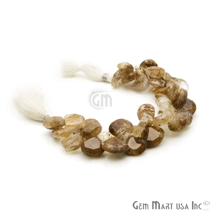 Rutilated Quartz Heart Beads 8 Inch Gemstone Strands Drilled Strung Briolette Beads Heart Shape 15mm GemmartUSA Necklaces Rutilated Quartz Heart Beads 8 Inch Gemstone Strands Drilled Strung Briolette Beads Heart Shape 15mm GemmartUSA Necklaces