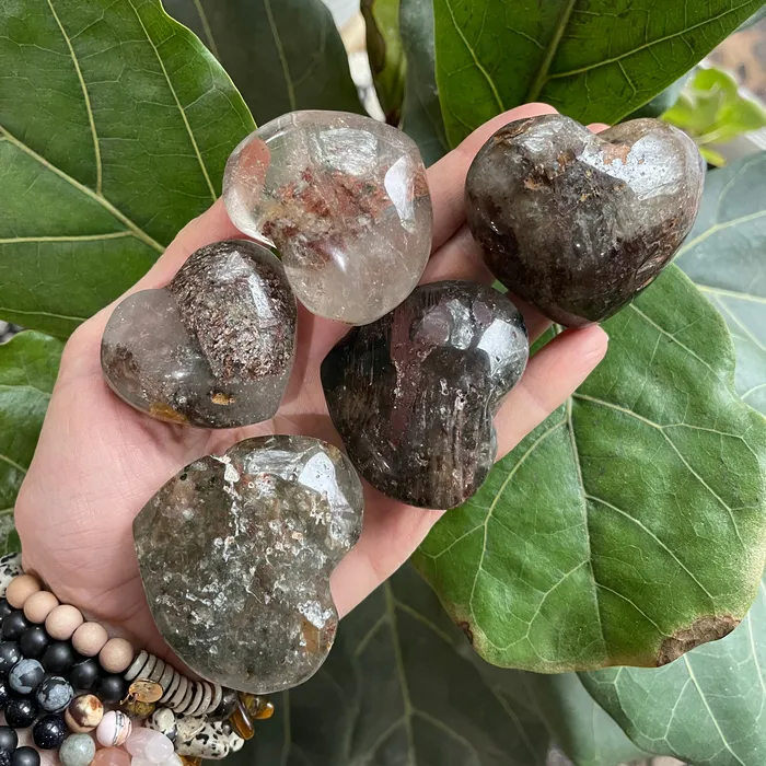 Sarah Belle Necklaces Lodalite Heart Palm Stone