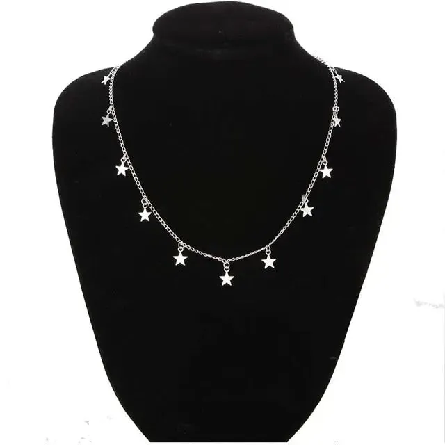 StarHeart Pendant Necklace for Women and Girls Chain Link in Gold SWEET T 52 Necklaces