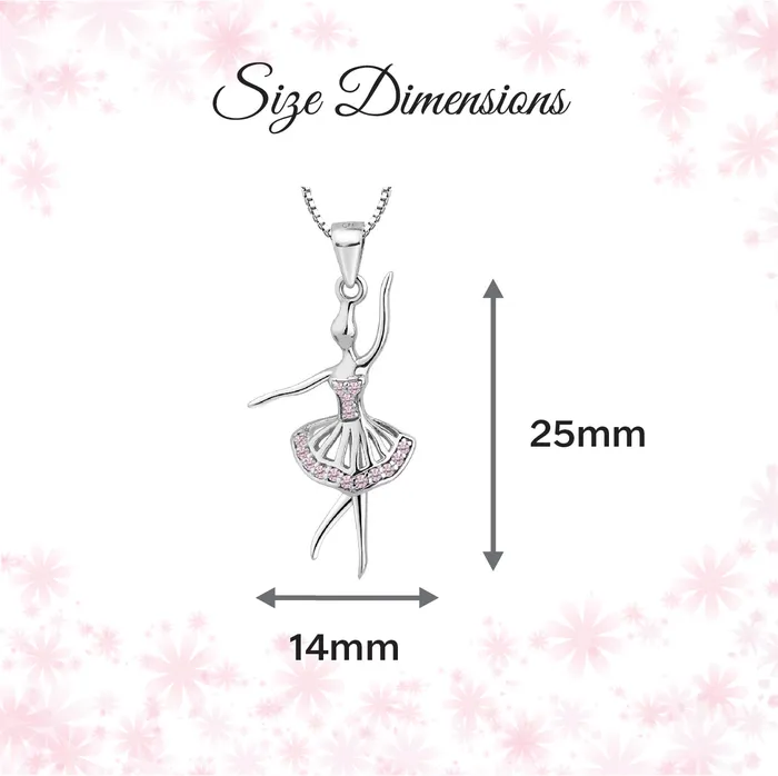 Sterling Silver Childrens Ballerina Necklace for Girls Cherished Moments Necklaces