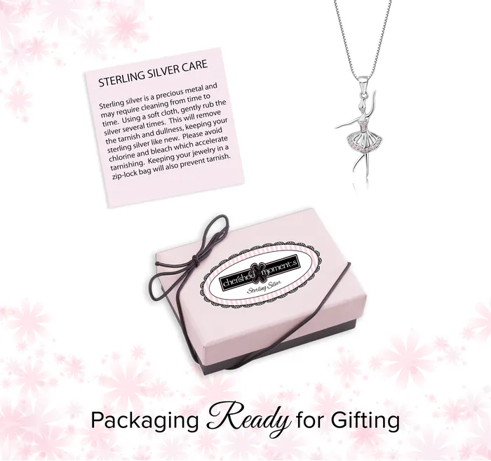 Sterling Silver Childrens Ballerina Necklace for Girls Cherished Moments Necklaces