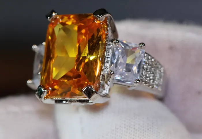 Three Stone Ring Yellow Diamond Ring Womens Engagement Ring Engagement Rings Lab Diamonds London Rings