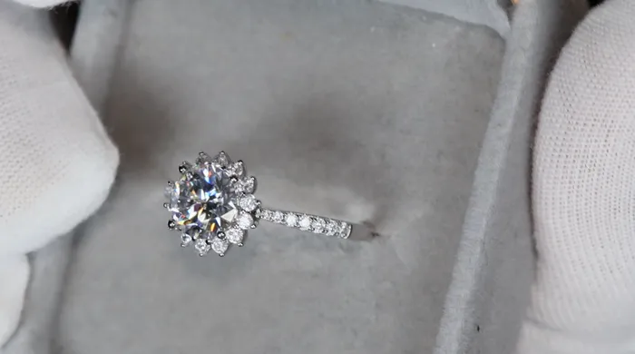 Womens Moissanite Engagement Ring Womens Lab Diamond Ring Lab Diamonds London Rings