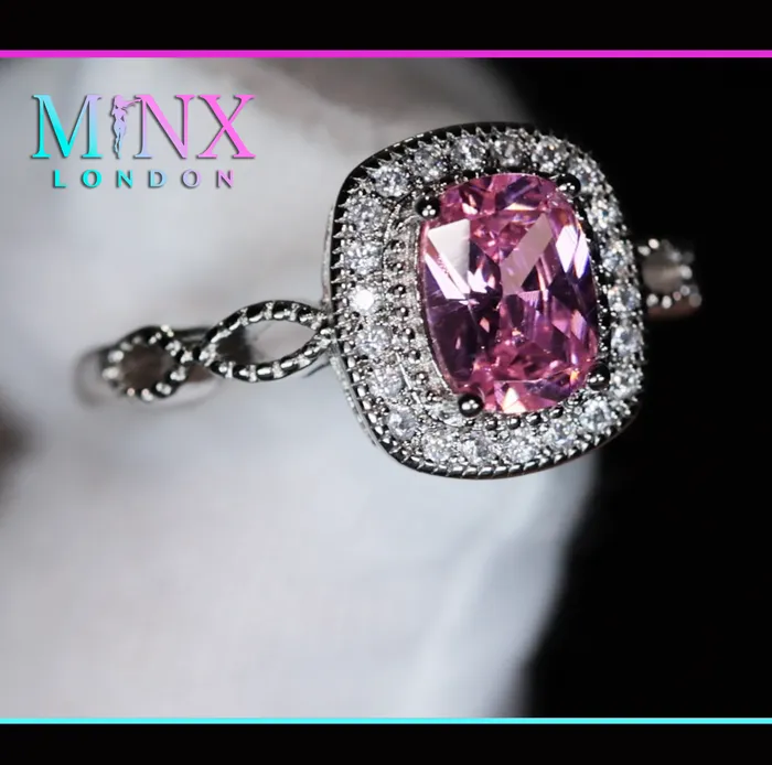 Womens Pink diamond Ring Pink Oval Cut Diamond Ring Lab Diamonds London Rings