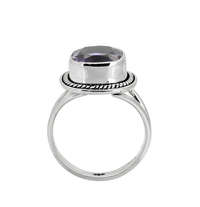 YoTreasure Amethyst Solid 925 Sterling Silver Split Shank Ring Jewelry Rings