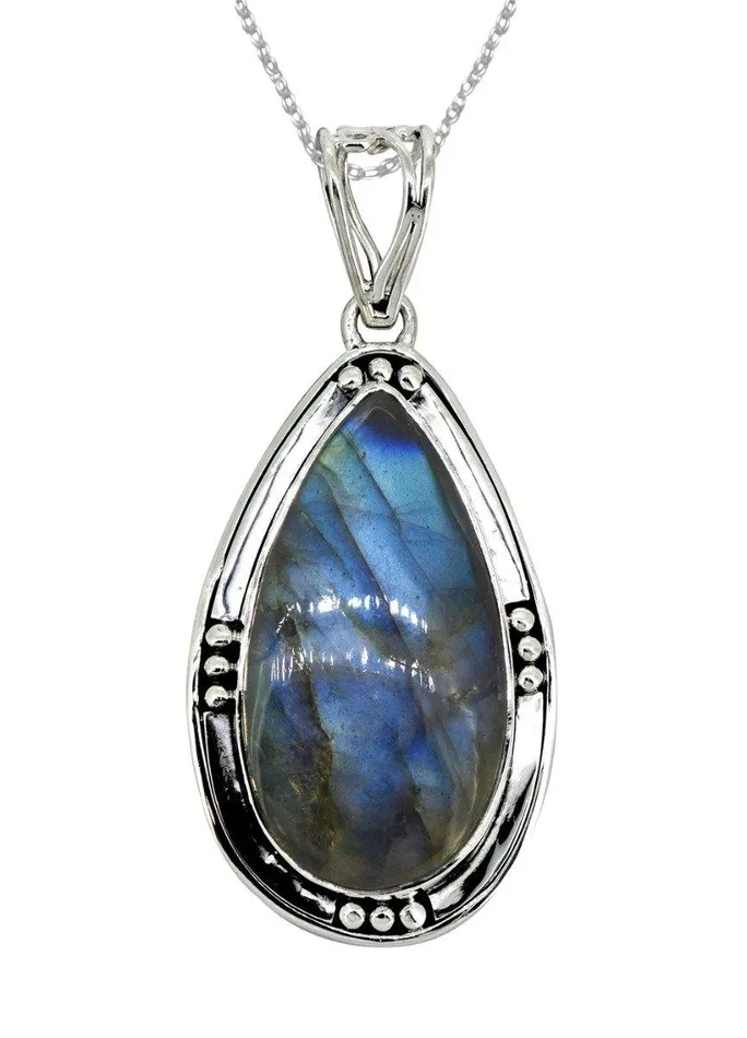 YoTreasure Labradorite Solid 925 Sterling Silver Pendant 2 12 Necklaces