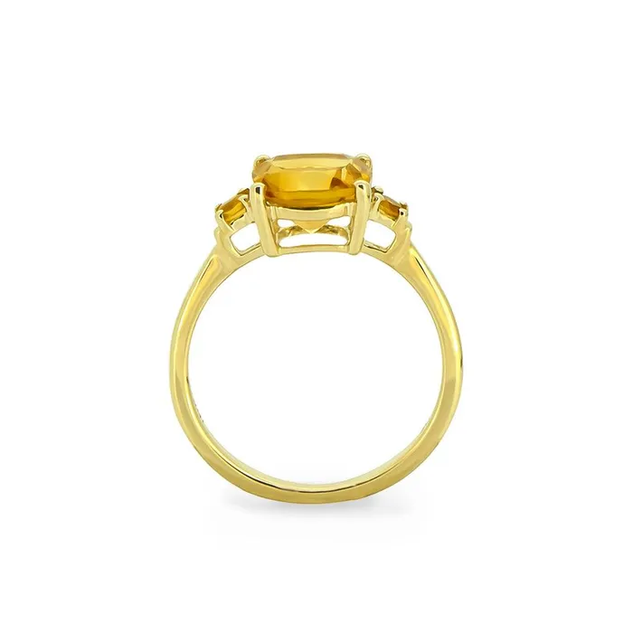 YoTreasure Rings 215 Ct Citrine Solid 14k Yellow Gold Ring Jewelry