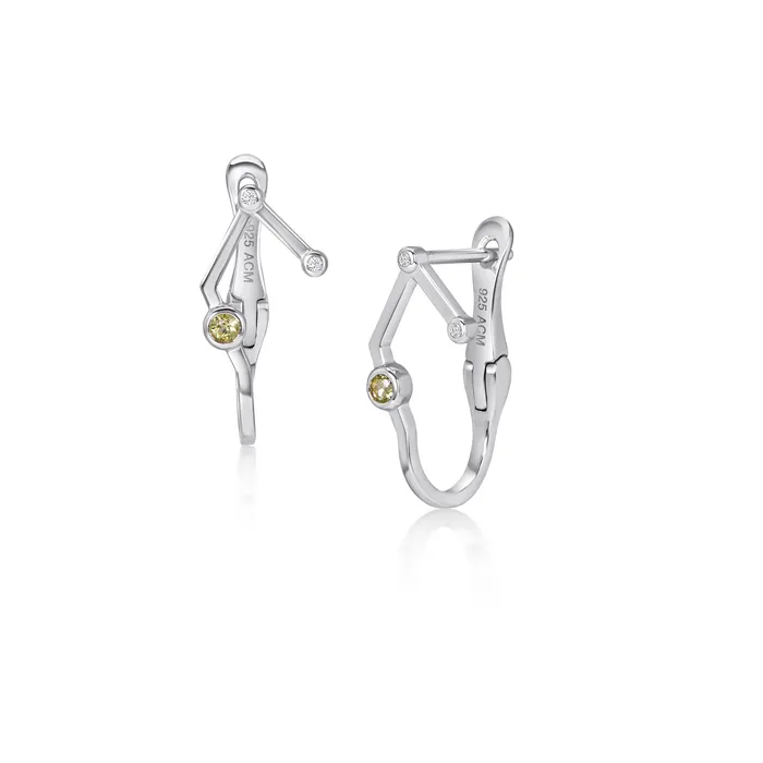 Zodiax Leo Peridot Hoop acemijewelry Earrings